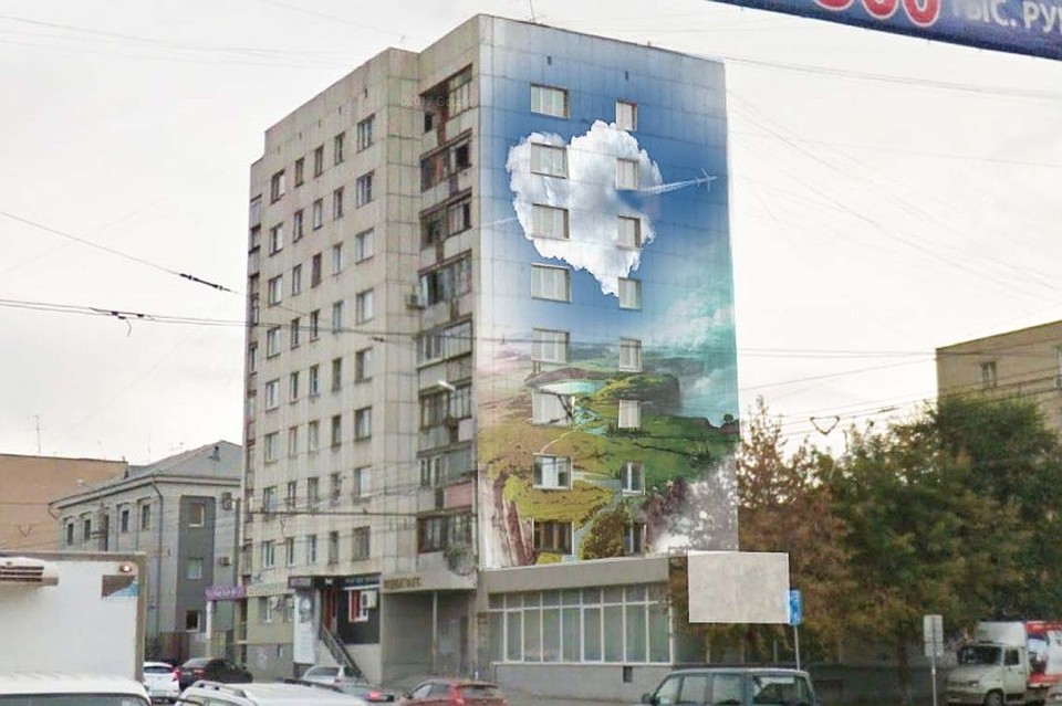 Такой рисунок скоро появится на фасаде дома по Свердловскому проспекту. Фото: Graffiti Russia