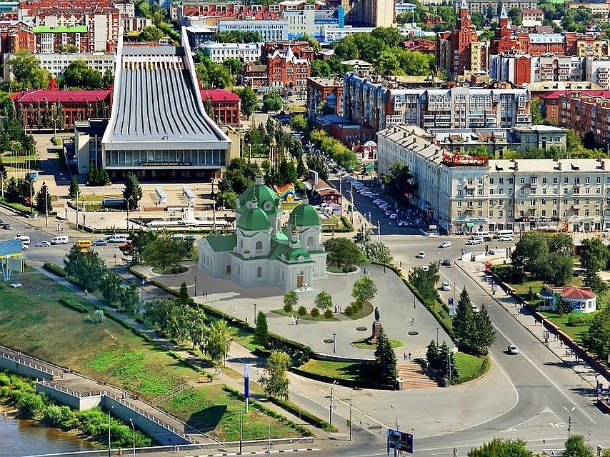 Так будет выглядеть центр, если собор все таки построят.