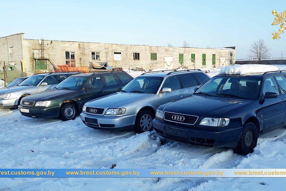 Мужчина ввез в Беларусь из-за границы семь автомобилей "Ауди" под видом одного.Фото: Брестская таможня.
