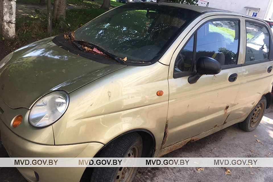 Парни повредили чужой автомобиль, их задержали за злостное хулиганство. Фото: МВД.
