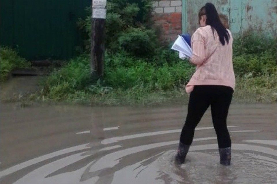 В Хабаровске подтоплены несколько улиц на Красной речке ФОТО: КГБУ «Хабаровский комплексный центр социального обслуживания населения»