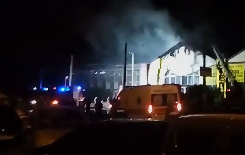 Причиной пожара в отеле Одессы могло стать возгорание проводки. Скрин с видео