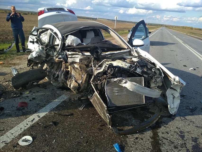 Участниками ДТП стали KIA, Chevrolet и Mitsubishi