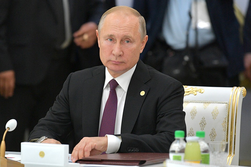 Президент России Владимир Путин во время заседания Совета глав государств-участников СНГ. Фото: Алексей Дружинин/ТАСС