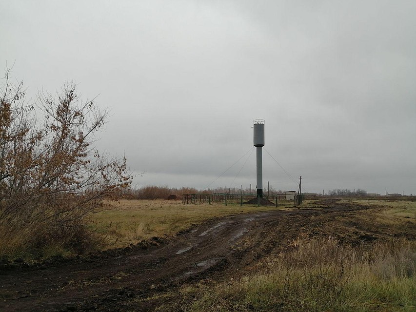 Новая водонапорная башня в петровском селе