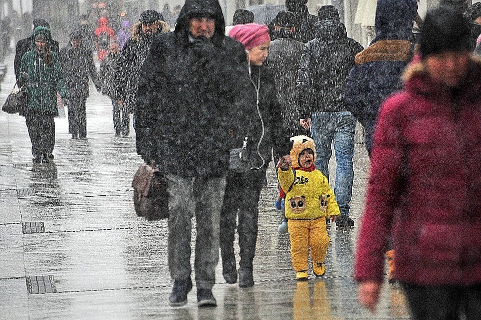 В Москве ожидается снег и сильный ветер