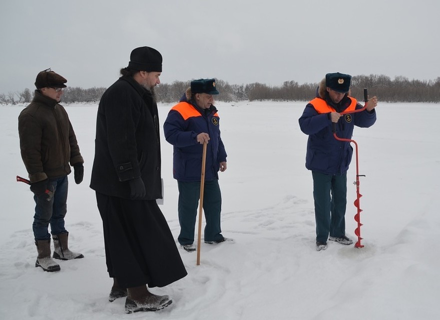 В Тобольске готовятся к крещенским купаниям. Фото - ГУ МЧС по Тюменской области.