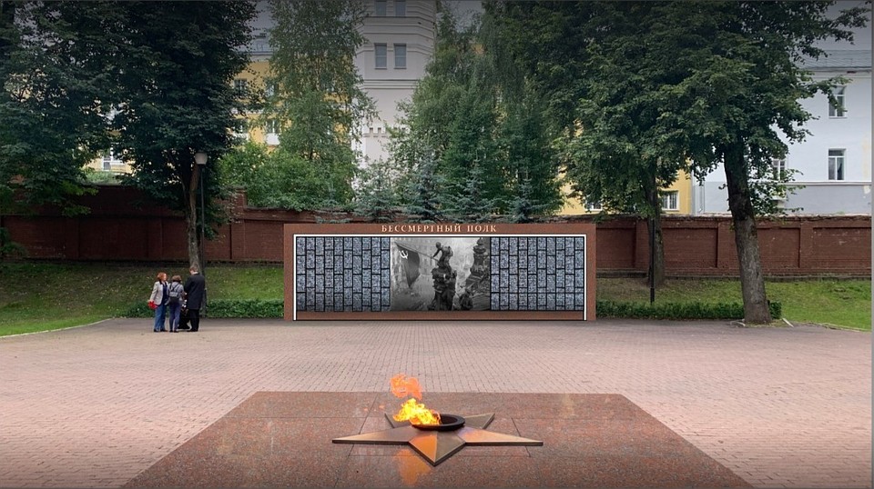 Более тысячи фотографий героев собрали для панно в Смоленске. Фото: из архива администрации Смоленска.