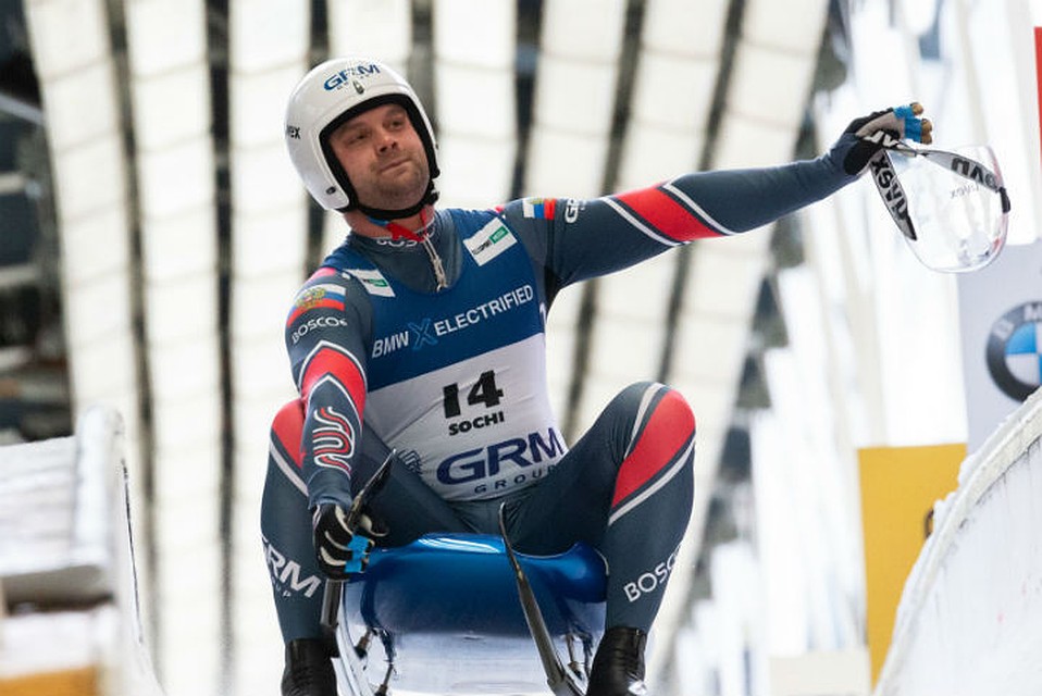 Саночник Семен Павличенко завершил сезон, выиграв серебро чемпионата России. Фото: федерация санного спорта России