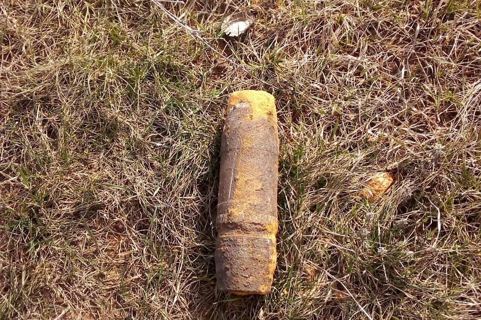 Снаряд уничтожили на полигоне