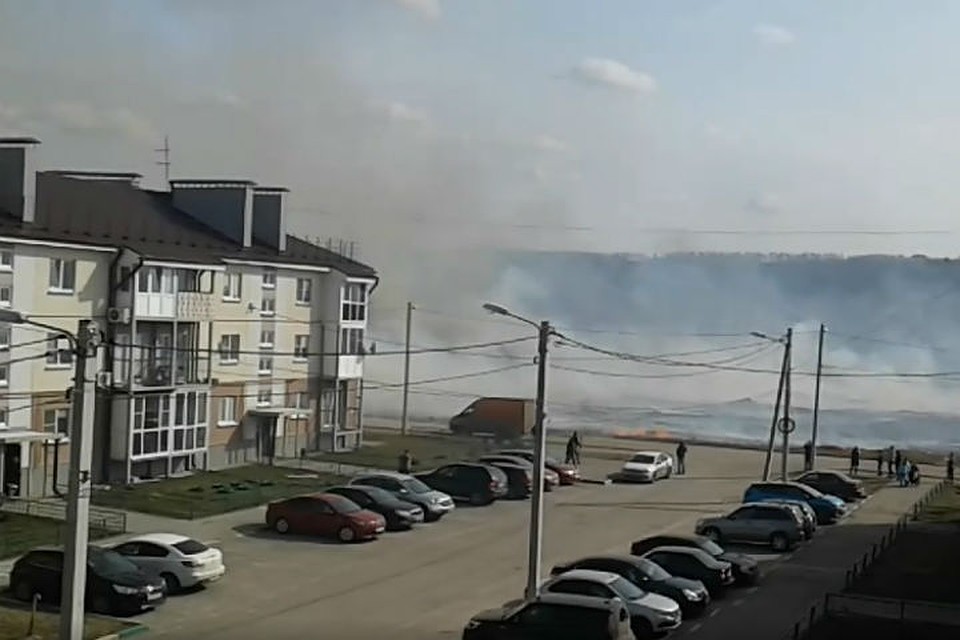 На Автозаводе подожгли траву рядом с многоквартирным домом. ФОТО: "Регион-52"
