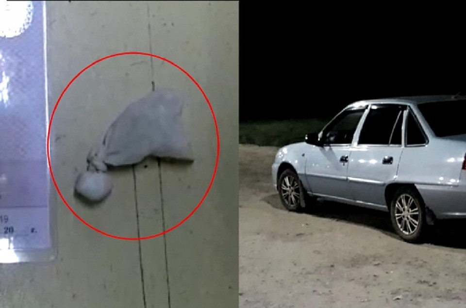 Мужчину поймали в такси.