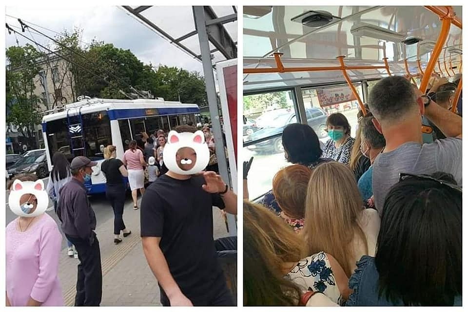 Так было на улицах Кишинева в понедельник.