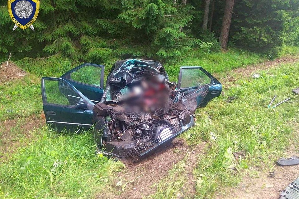 В Докшицком районе столкнулись два автомобиля. Один из водителей погиб. Фото: телеграм-канал СК Беларуси
