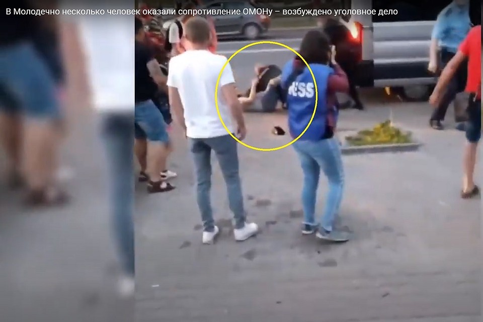 В Молодечно несколько человек оказали сопротивление ОМОНу - возбуждено уголовное дело. Фотоиллюстрация: стоп-кадр видео.