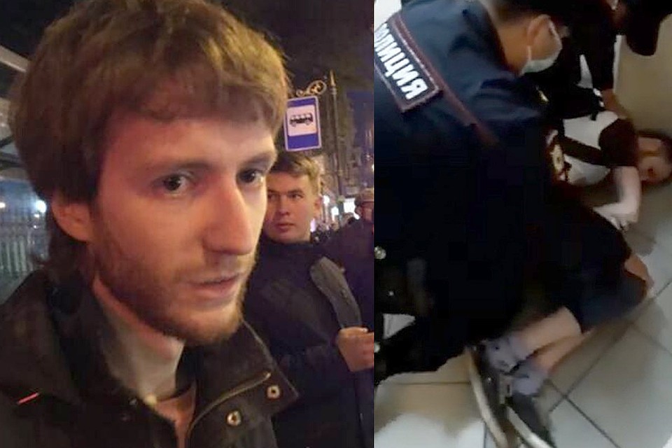 Корреспондент «Медиазоны» Давид Френкель оказался на полу после конфликта с полицейскими на участке по голосованию.
