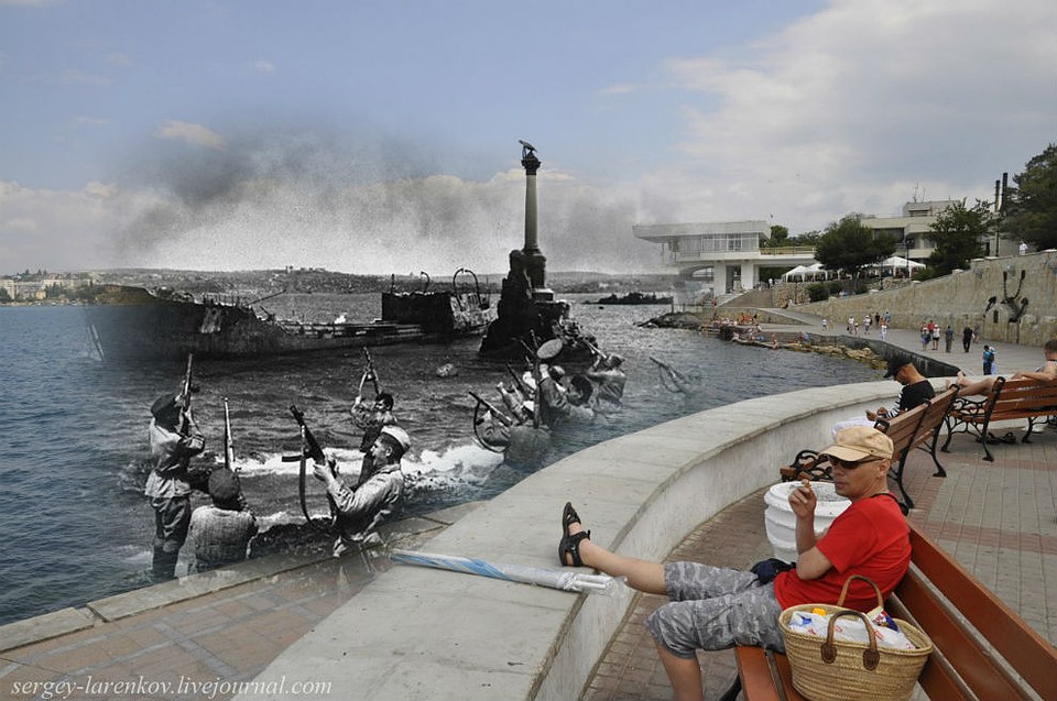 Севастополь, 1944 - 2012 гг. У памятника затопленным кораблям.
