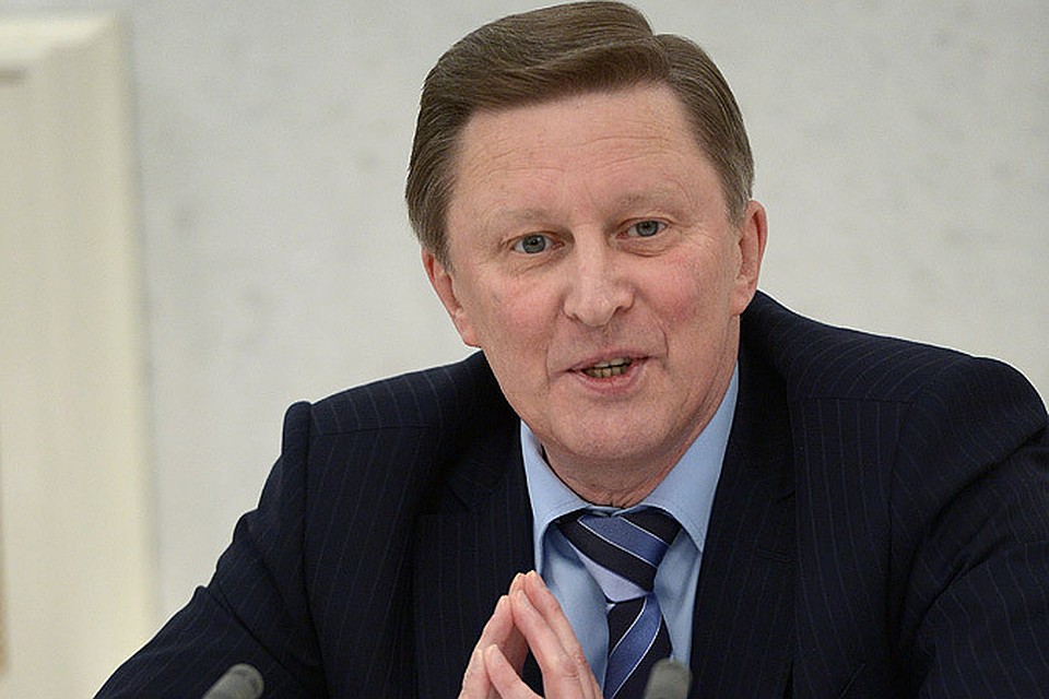 Руководитель администрации президента РФ Сергей Иванов во время брифинга в Кремле по случаю международного дня борьбы с коррупцией.