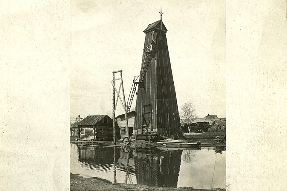Скважина - «бабушка пермской нефти». Фото 1929 года.