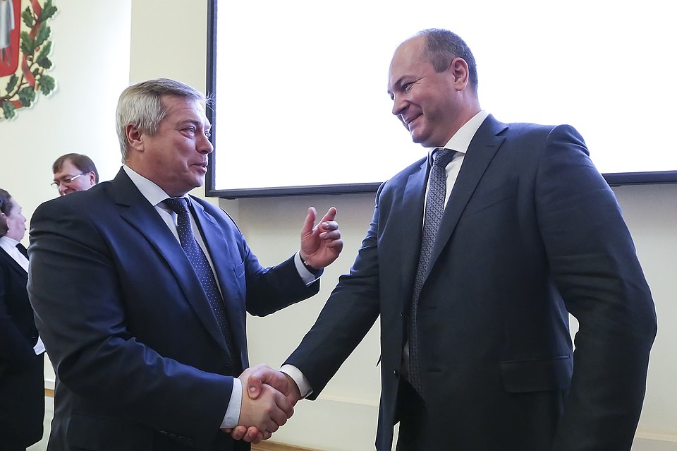 Губернатор Василий Голубев поддержал кандидатуру Виталия Кушнарева на пост сити-менеджера. Фото: пресс-служба губернатора РО.