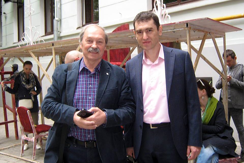 Иван Клименко (слева) с призёром Кубка Булгакова Риадом Ханмагомедовым.