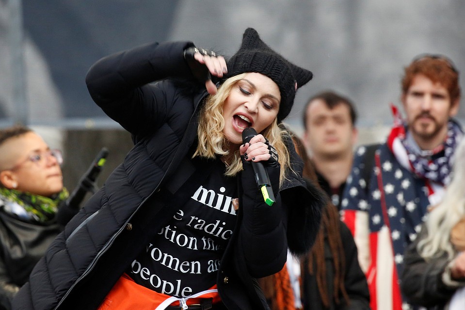 Певица Мадонна выступила на митинге против Трампа в Вашингтоне