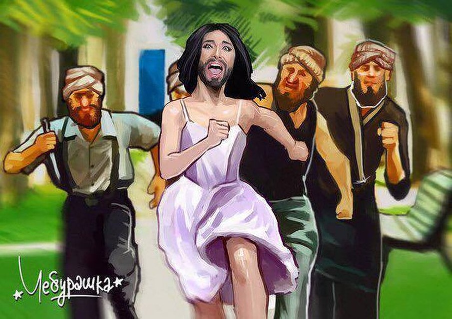 Популярная в интернете карикатура. Рисунок: Чебурашка | Мастерская Карикатуры.