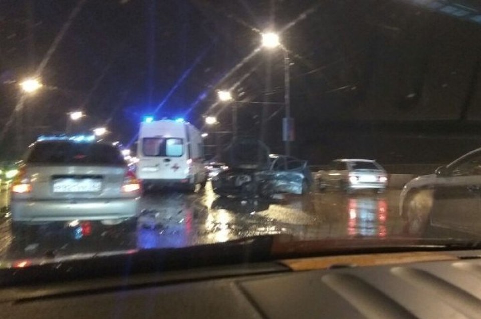 ДТП на Северном мосту Фото: Лина БРУС