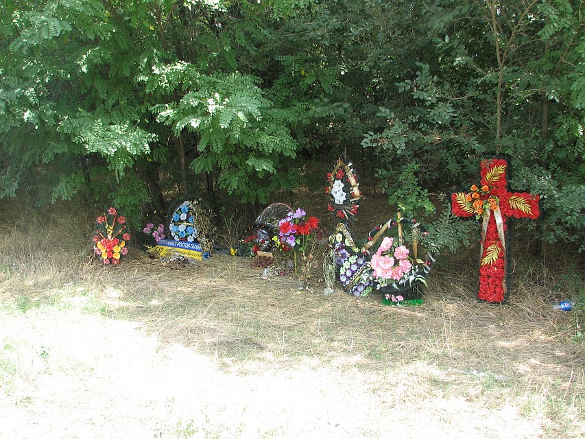 Вдоль трассы у села Самарское много крестов. Фото: Кудрявцева Оля