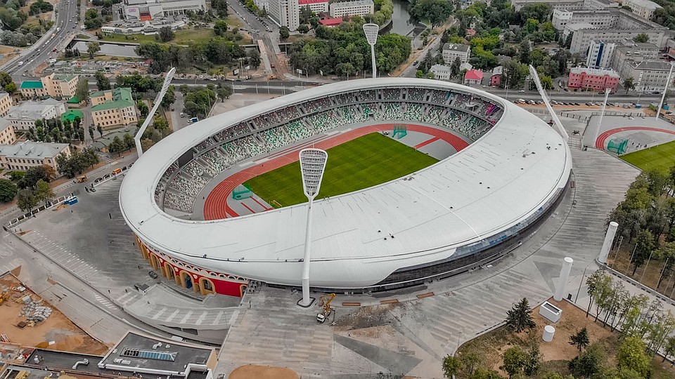 Обновленный стадион «Динамо» с высоты птичьего полета. Фото: Foundation “Directorate of the 2nd European Games 2019"