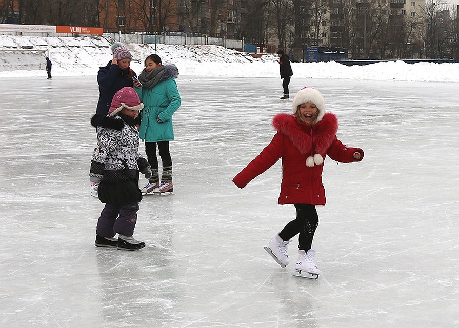 На «Строителе» вход бесплатный, но приходить надо со своими коньками. Фото: vlc.ru