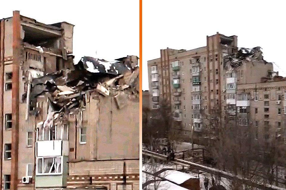 Взрыв разрушил восьмой и девятый этажи, поврежден седьмой