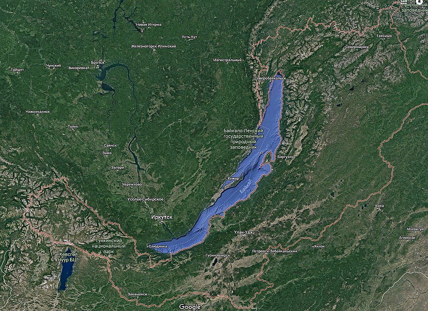 При взгляде на Бурятию сразу видны масштабы проблемы. Фото: Google