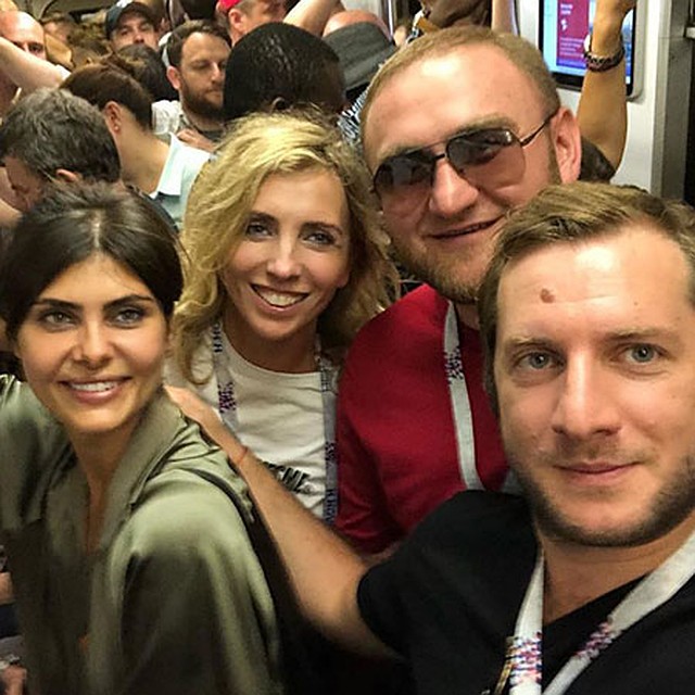Актриса Надежда Оболенцева, актриса Светлана Бондарчук, сенатор Рауф Арашуков, режиссер Резо Гигинеишвили