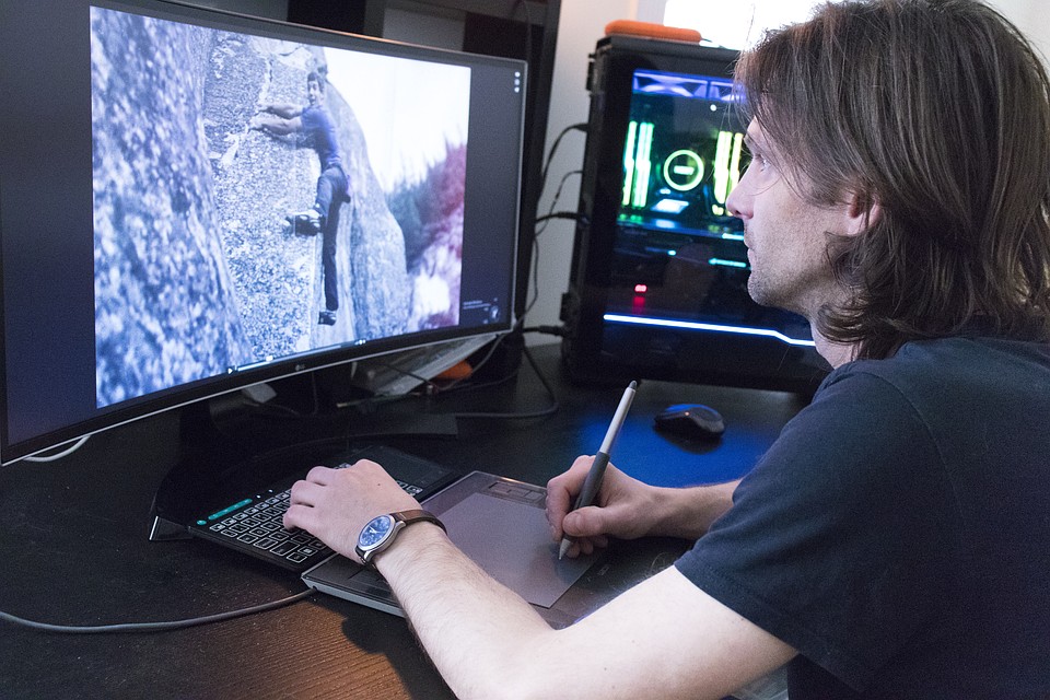Иван работает над фильмом "Свободный подъем в одиночку" (Free solo). Фото: личный архив