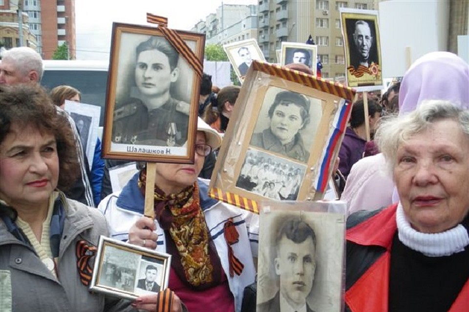 Портрет Шалашкова Николая в Бессмертном полку в Донецке