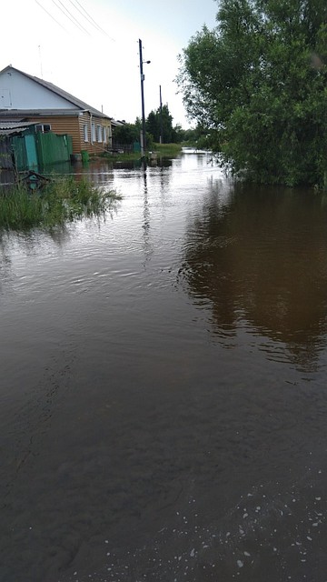 Затопленные территории Канска