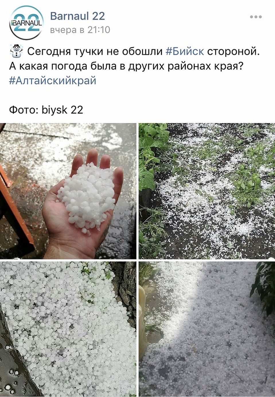 Фото: скриншот из группы «Барнаул 22»