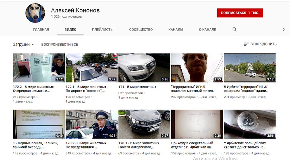 При этом канал у активиста не очень популярный. По данным СК, на момент обращения видеоролик посмотрели 119 раз Фото: скриншот