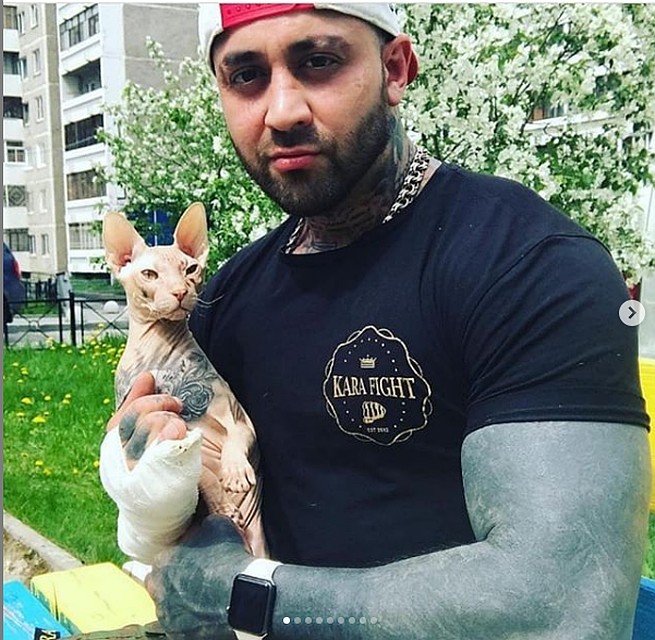 Рустам очень переживает за кота. Фото: Кот Бес в Instagram