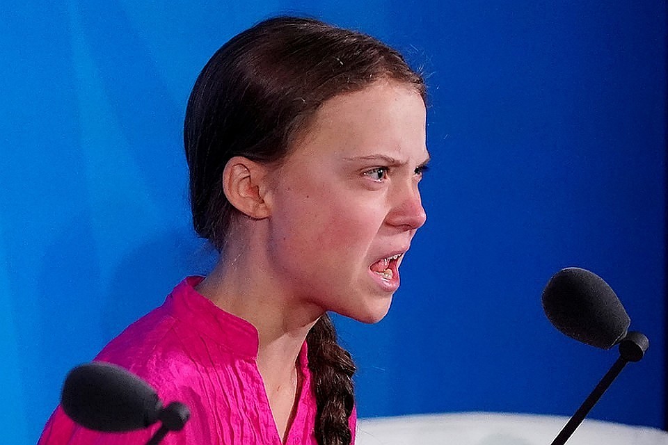 Грета Тунберг как-то слишком агрессивно борется за экологию Фото: REUTERS