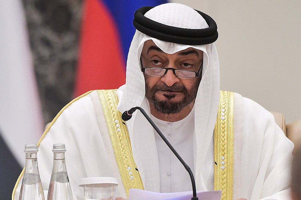 Наследный принц Абу-Даби Мухаммад Аль Нахайян во время российско-эмиратских переговоров. Фото Алексей Никольский/пресс-служба президента РФ/ТАСС