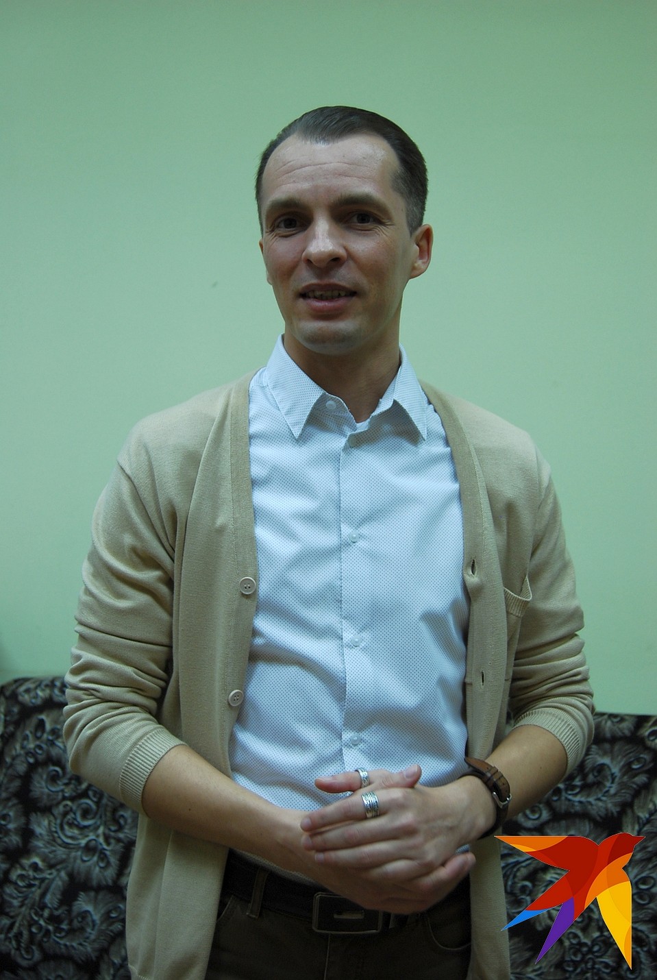 Главный балетмейстер театра Александр Сапрунов рассказывает о секретах постановки спектакля. Фото Галины Зиминой.
