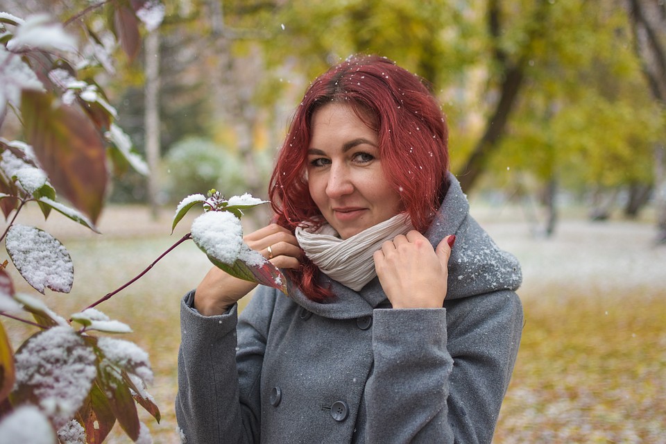 Как же без селфи с первым снегом? Фото: Алена МАРТЫНОВА
