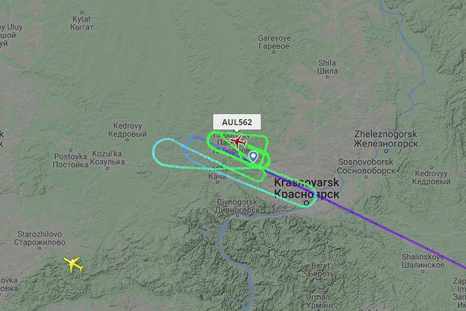 Самолет продолжает вырабатывать топливо. Фото: скрин с сайта Flightradar