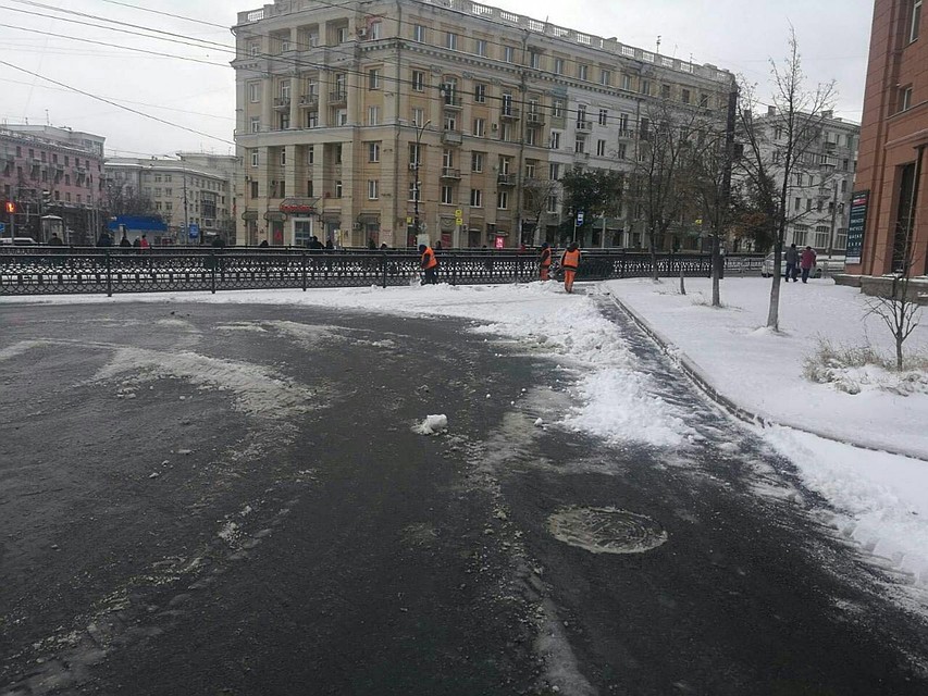 Дворники тоже в деле. Фото: миндортранс Челябинской области