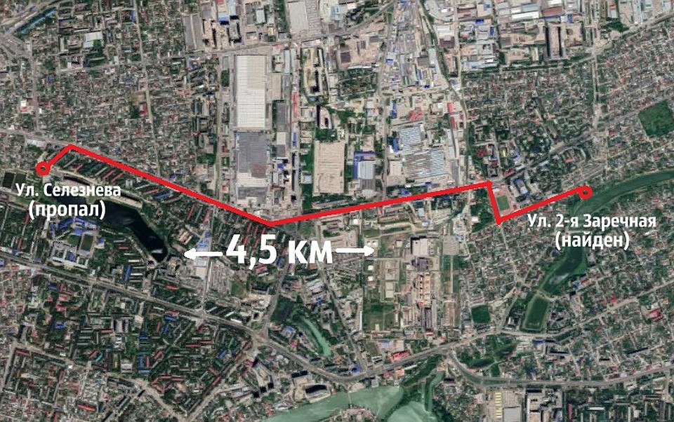 Карта поисков.