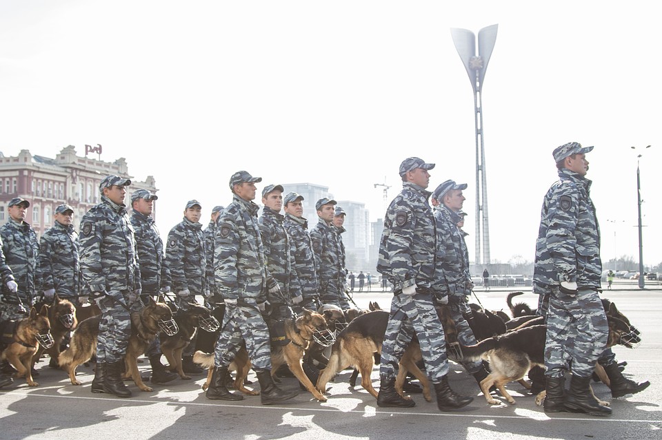 В параде поучаствовали разные подразделения. Фото: пресс-служба ГУ МВД по Ростовской области