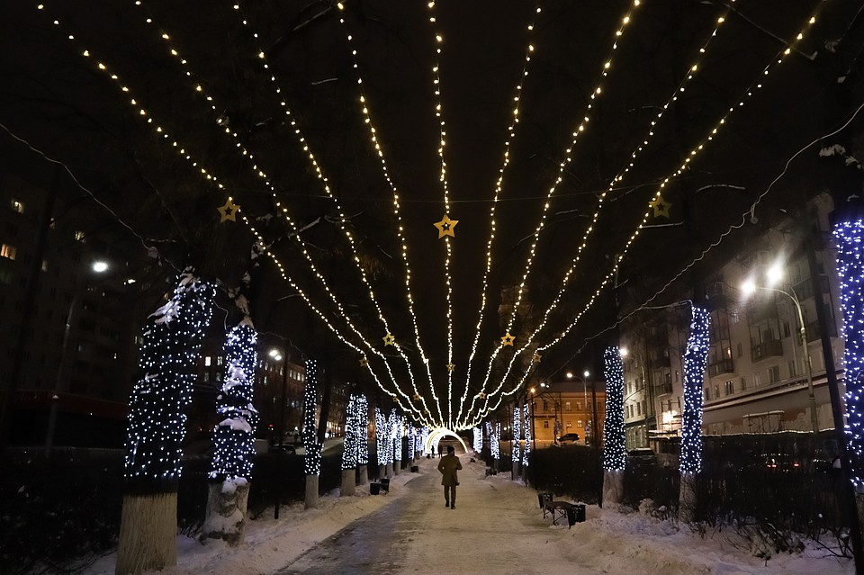 Вот такая красивая аллея на Комсомольском проспекте в этом году. Фото: Василий Вахрин