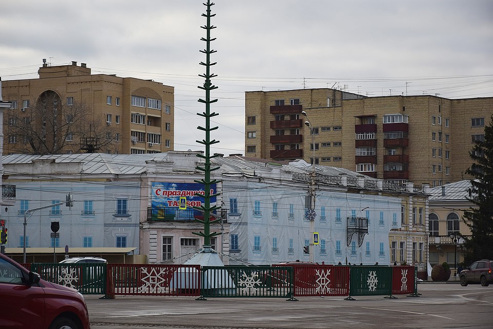 Во всей красе главная новогодняя елка города предстанет на следующей неделе Фото: Пресс-служба администрации города Тамбова